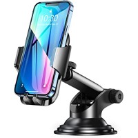 Cocoda Car Phone Holder, Dashboard/Windshield Car Phone Mount, 360° Rotatable Extendable Arm Cars Phone Stand Cradle with Quick Release Button for iPhone XS Max/XR/X/8, Samsung Huawei Xiaomi etc