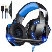 Gaming Headset, Cocoda Comfortable Headset for PC / Computer, Stereo Headsets with Microphone, LED Light, 50mm Drivers, Noise Isolation & Adjustable Headband(Not Compatible with PS4/Xbox One)